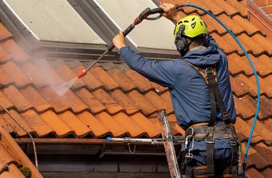 Démoussage et hydrofuge de toiture à Sarrazac